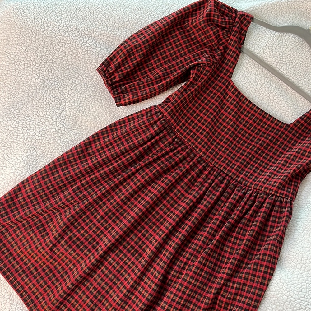 Hutch ‘Sera’ Plaid Holiday Babydoll Dress sz. s